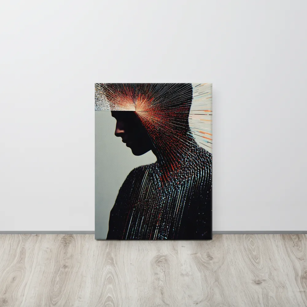 Radiant Reflection: An Abstract Journey of Thought | Canvas | 18″×24″