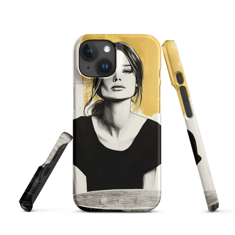 Golden Serenity: A Minimalist Portrait