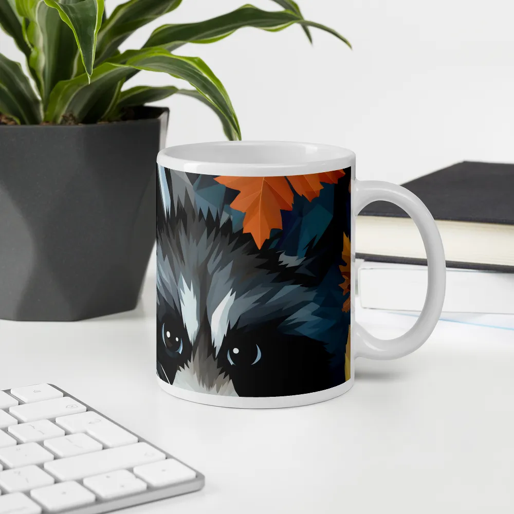 Whispers of Autumn: The Raccoon's Gaze | Mugs | Multiple Sizes & Colors