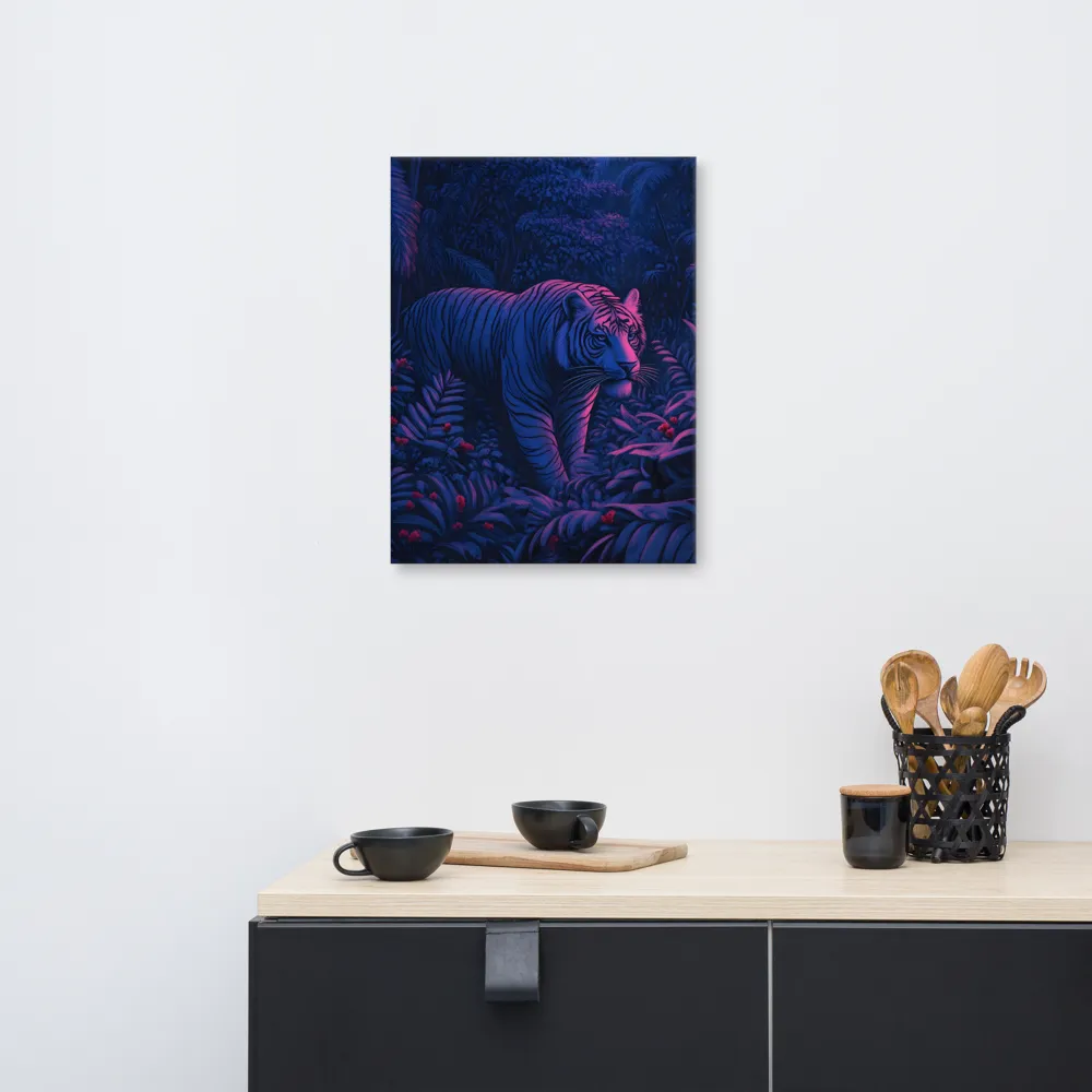Mystic Prowler: The White Tiger in the Jungle | Canvas | 18″×24″
