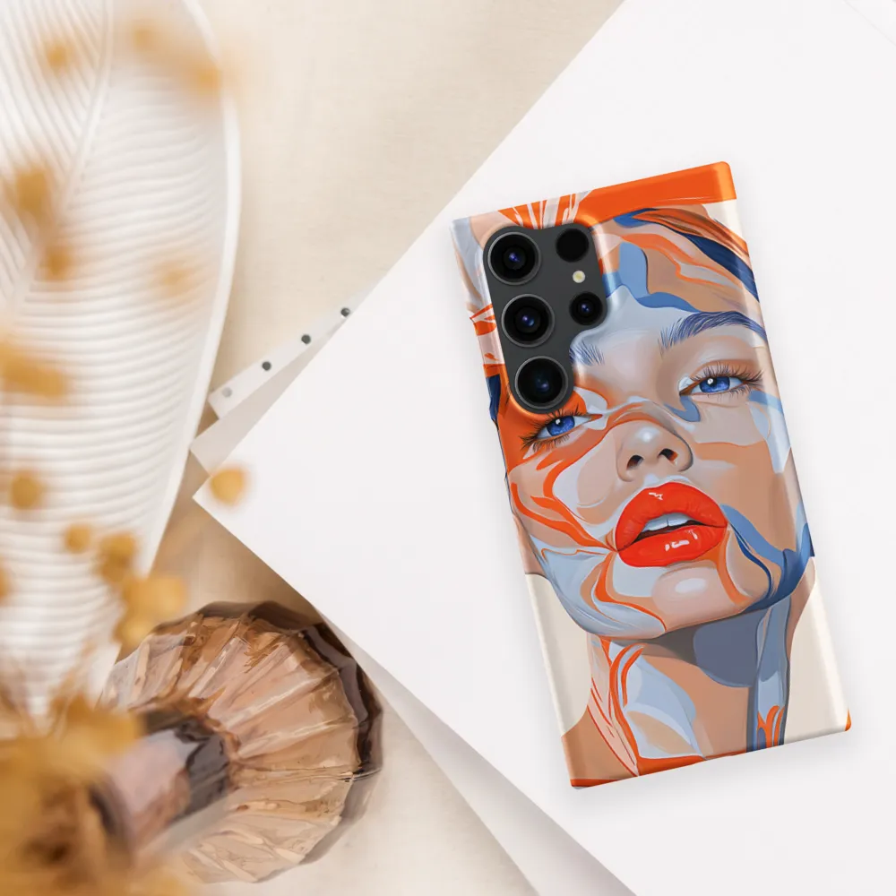 Chromatic Veils — Portrait in Orange and Blue