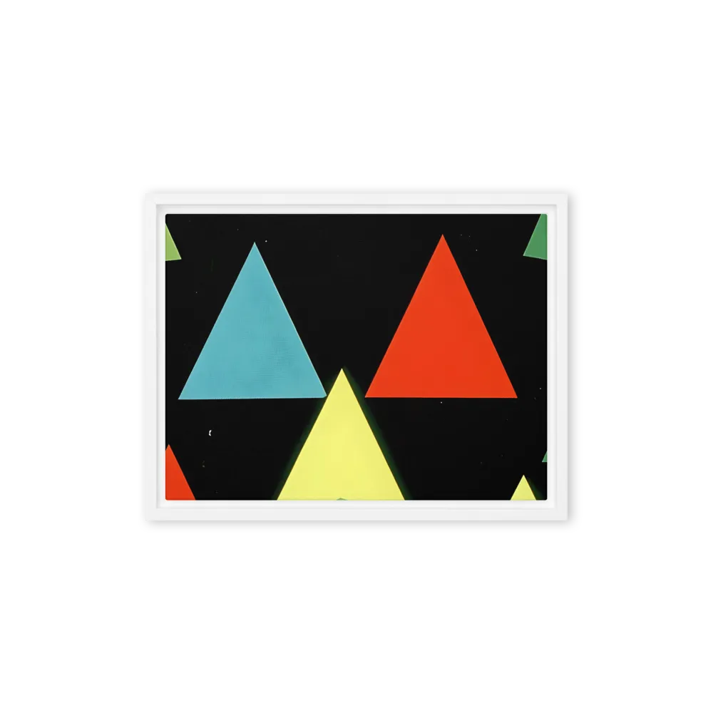 Geometric Harmony in Color | Canvas with White Frame | 12″×16″