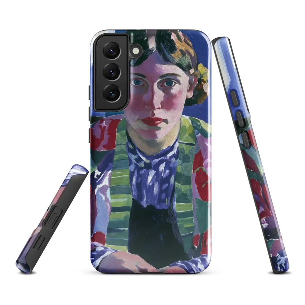 Vibrant Gaze: A Modernist Portrait