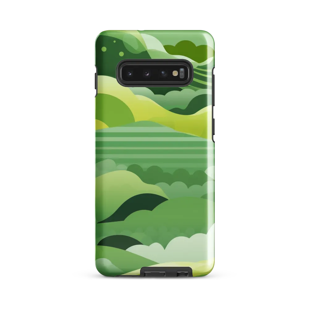 Tranquility in Green Waves | Phone Case |  S10 Plus | Tough Case | Glossy