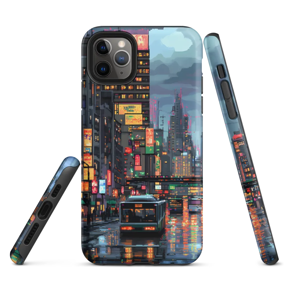 Neon Dreams: A Pixelated Urban Night