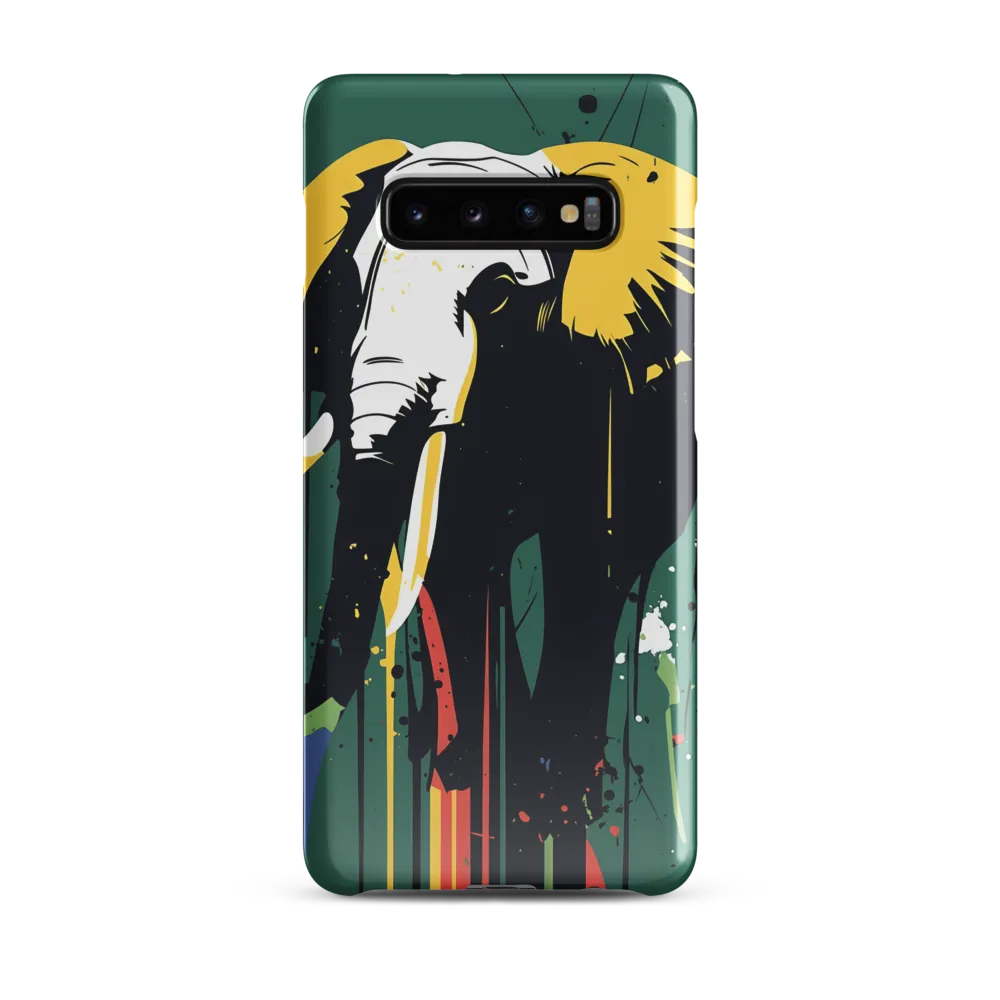 Majestic Minimalism: The Colorful Elephant | Phone Case |  S10 Plus | Snap Case | Glossy