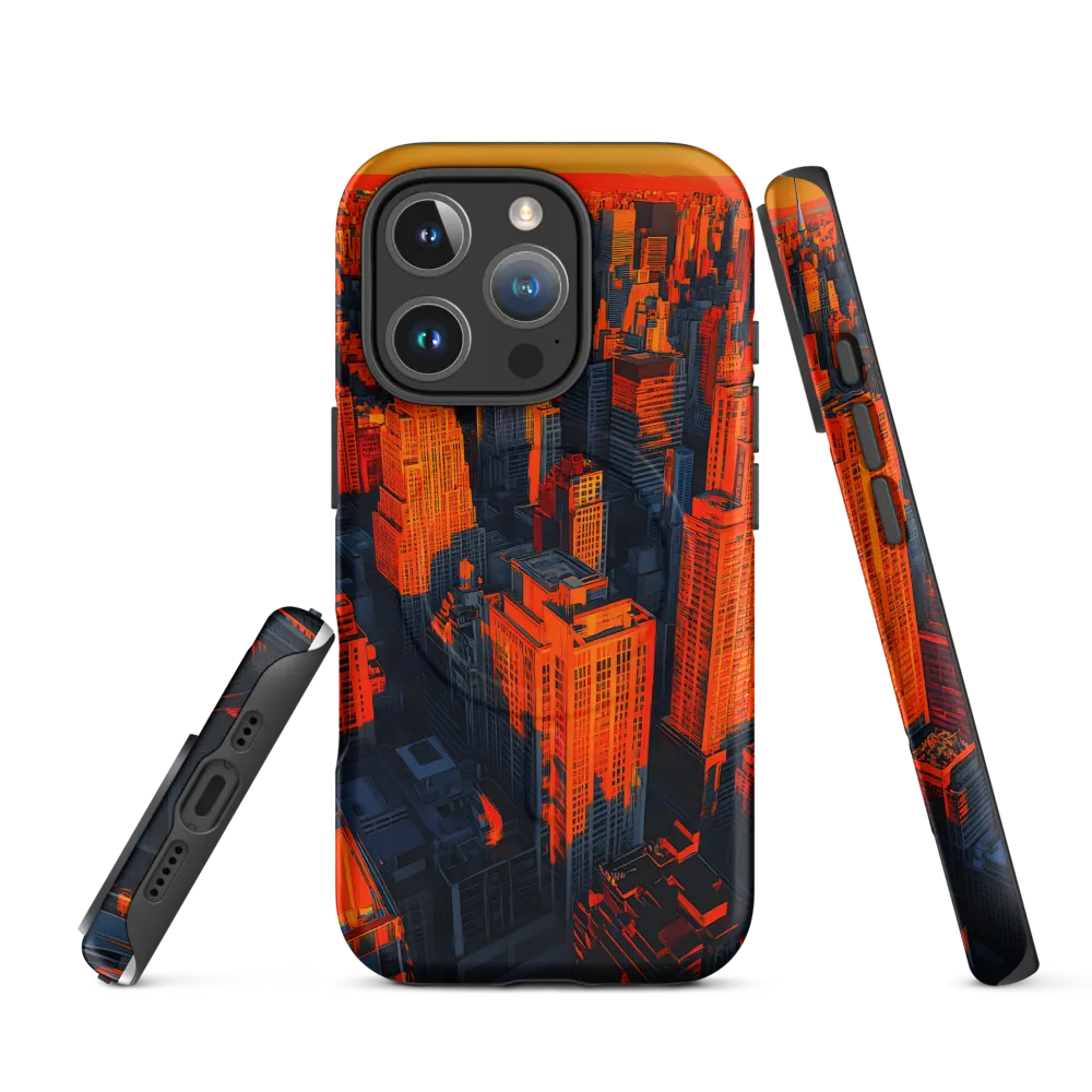 Urban Dawn: A Digital Ode to Skyscrapers | Phone Case |  16 Pro | MagSafe® Tough Case | Matte