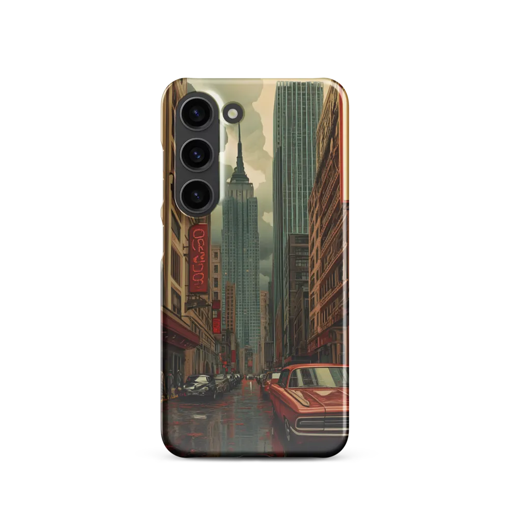 Nostalgic Cityscape: Reflections of a Forgotten Era | Phone Case |  S23 | Snap Case | Glossy