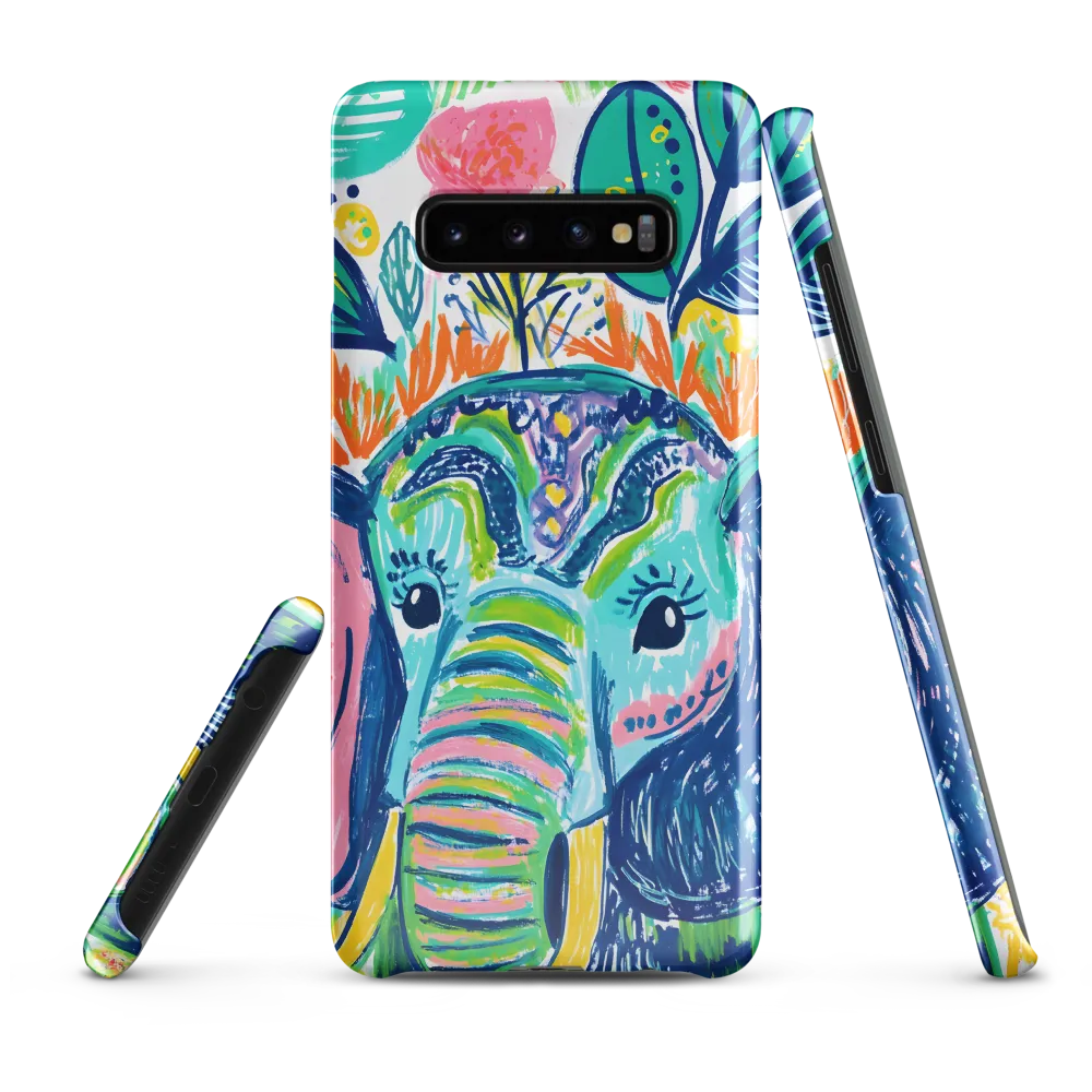 Whimsical Elephant Portrait | Phone Case |  S10 Plus | Snap Case | Glossy