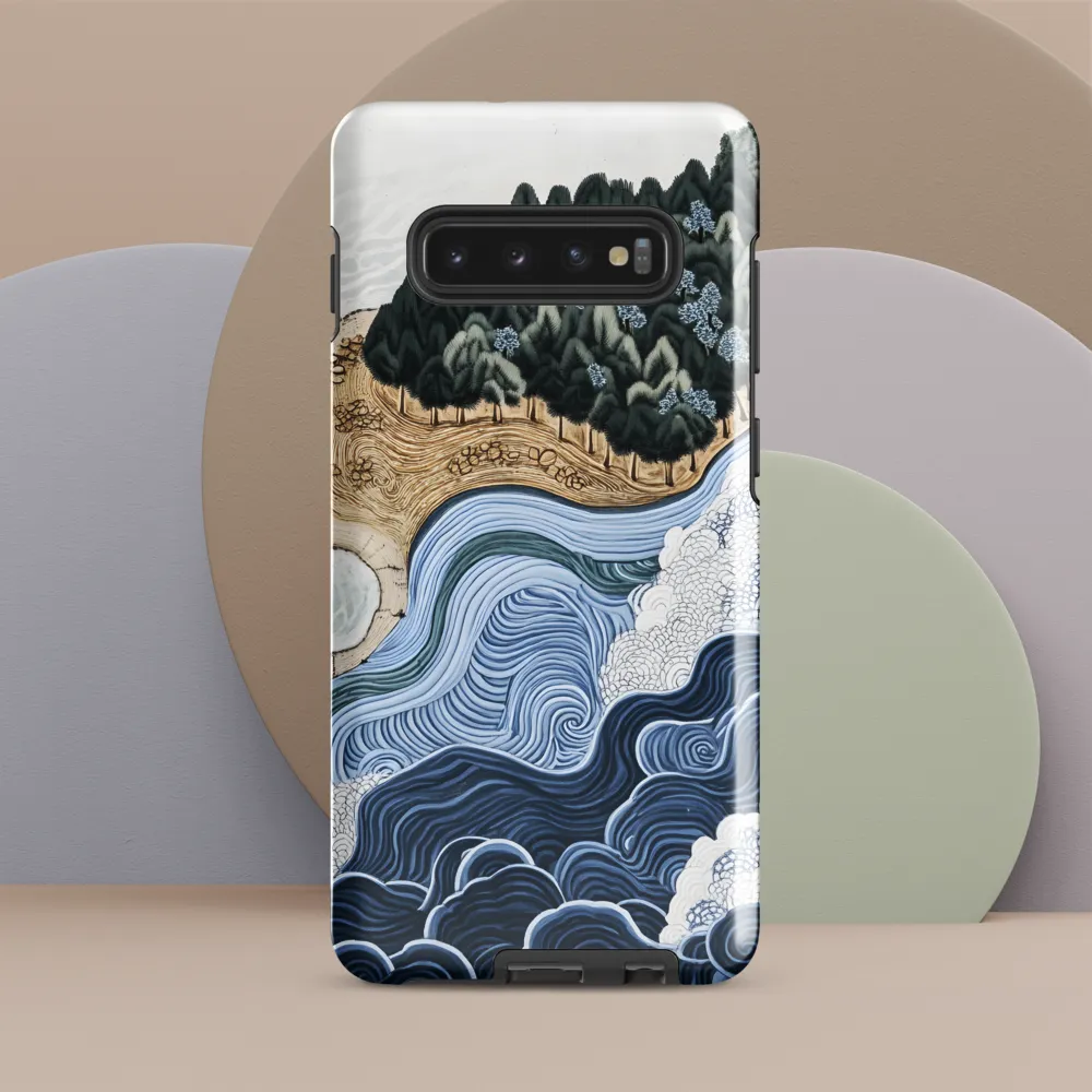 Oceanic Harmony: A Tranquil Landscape | Phone Case |  S10 Plus | Tough Case | Glossy