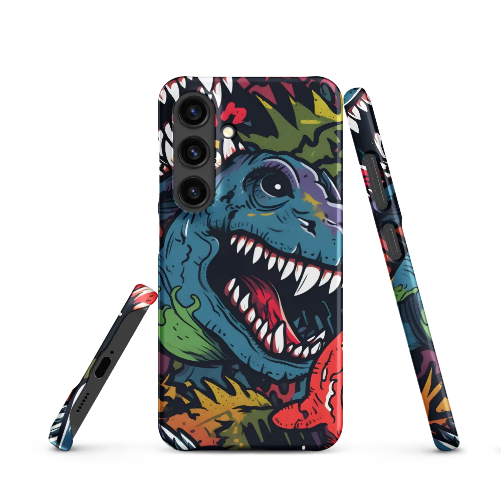 Dino Mania: A Colorful Frenzy | Phone Case |  S24 | Snap Case | Matte