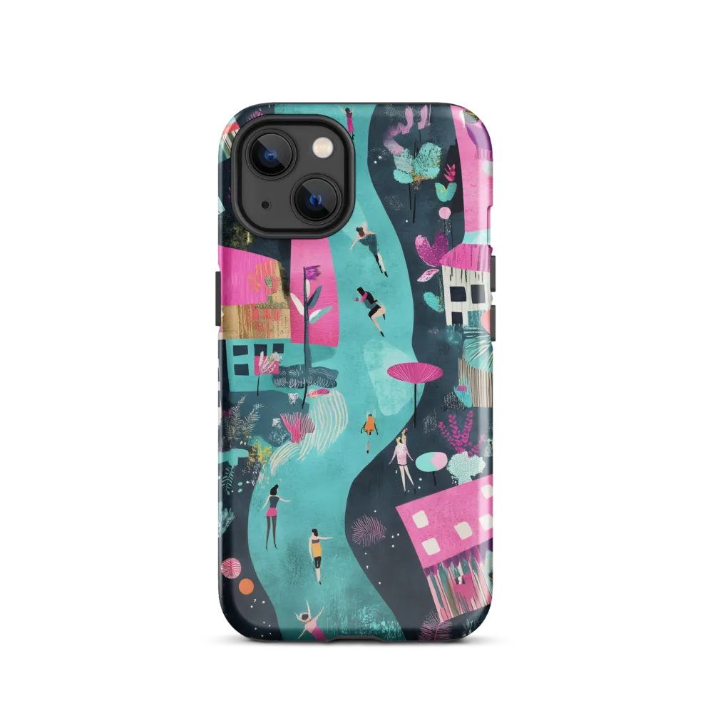 Whimsical Journey Through a Vibrant Landscape | Phone Case |  13 | Tough Case | Glossy