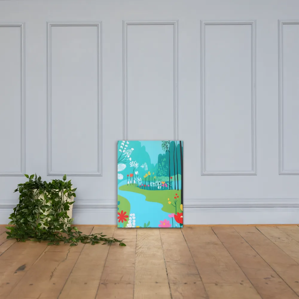 Whispers of Spring: A Colorful Retreat | Canvas | 18″×24″