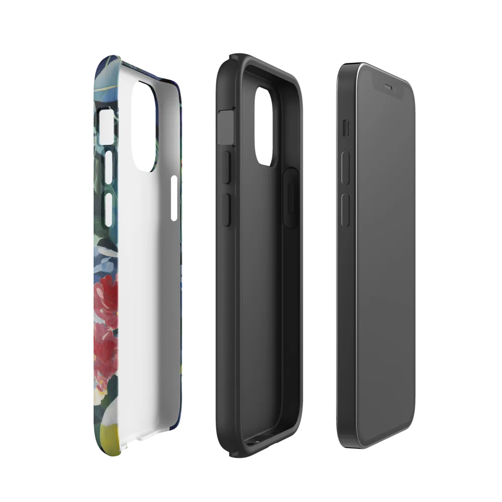 Hidden Majesty: The Jaguar Amongst Tropical Splendor | Phone Case |  12 mini | Tough Case | Matte