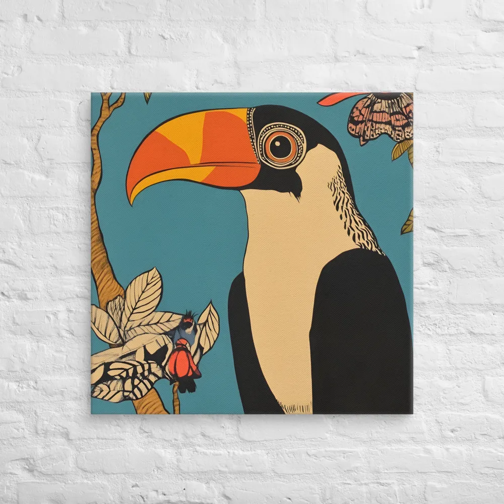Tropical Majesty: The Toucan at Rest | Canvas | 30″×30″