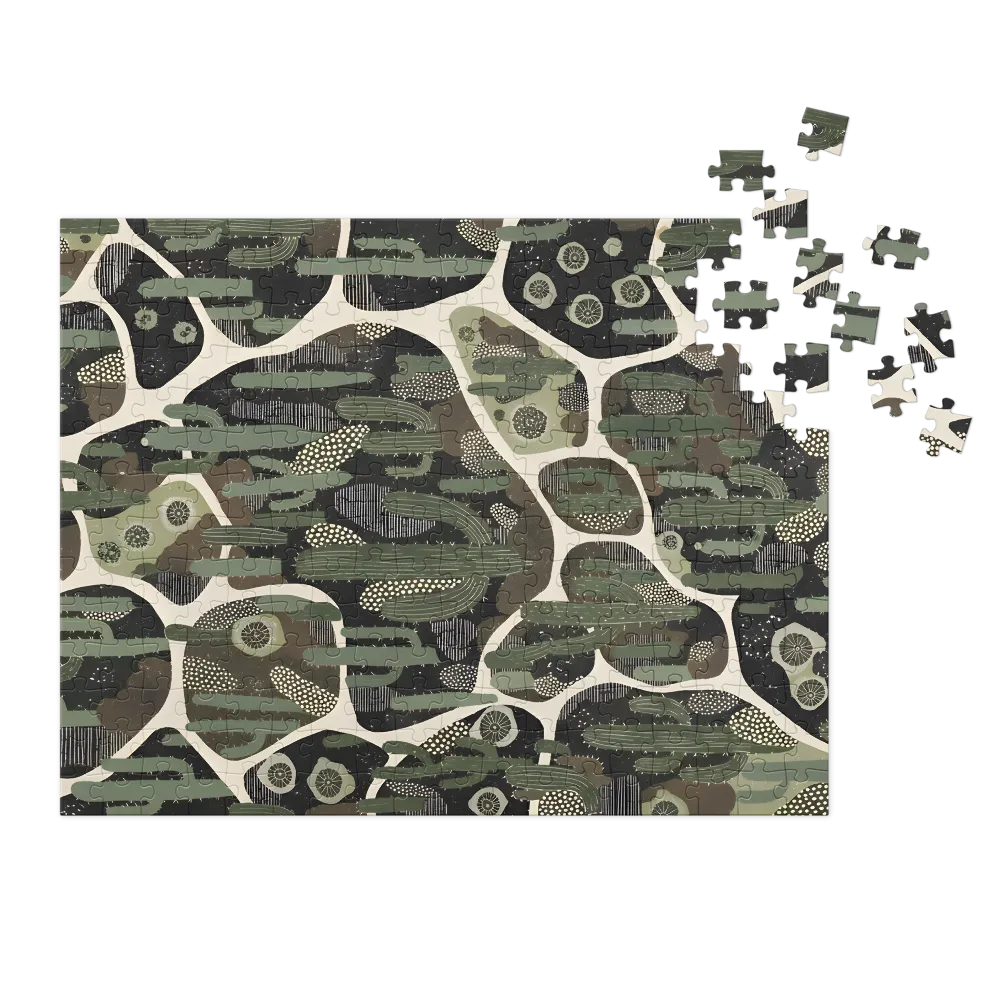 Desert Cactus Pattern 
 Jigsaw Puzzle in Tin Box