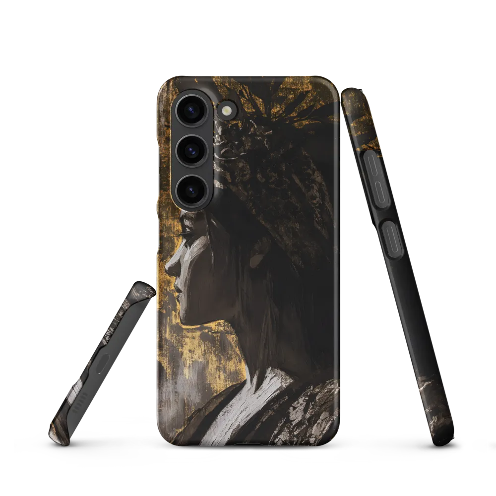 Golden Elegance: A Modern Profile Portrait