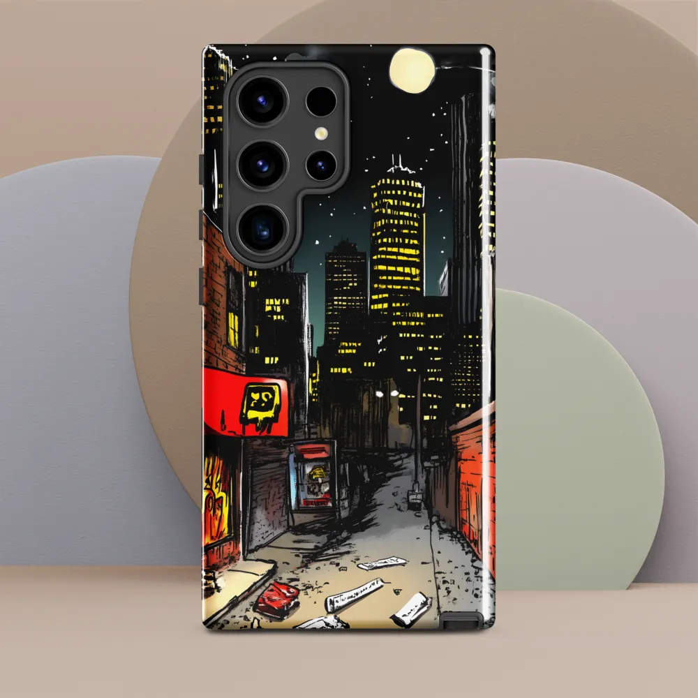Nocturnal Cityscape: The Hidden Alley | Phone Case |  S24 Ultra | Tough Case | Glossy