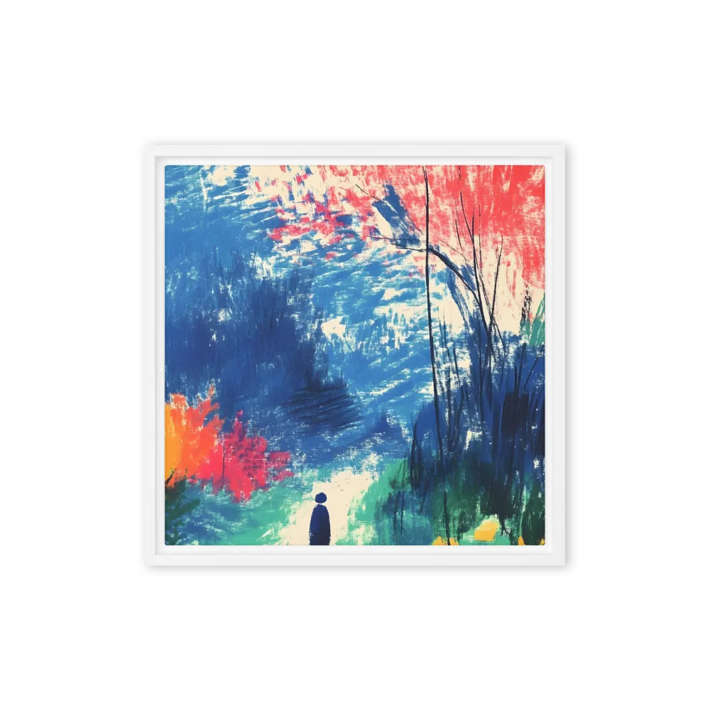 Whispers of Tranquility | Canvas with White Frame | 16″×16″