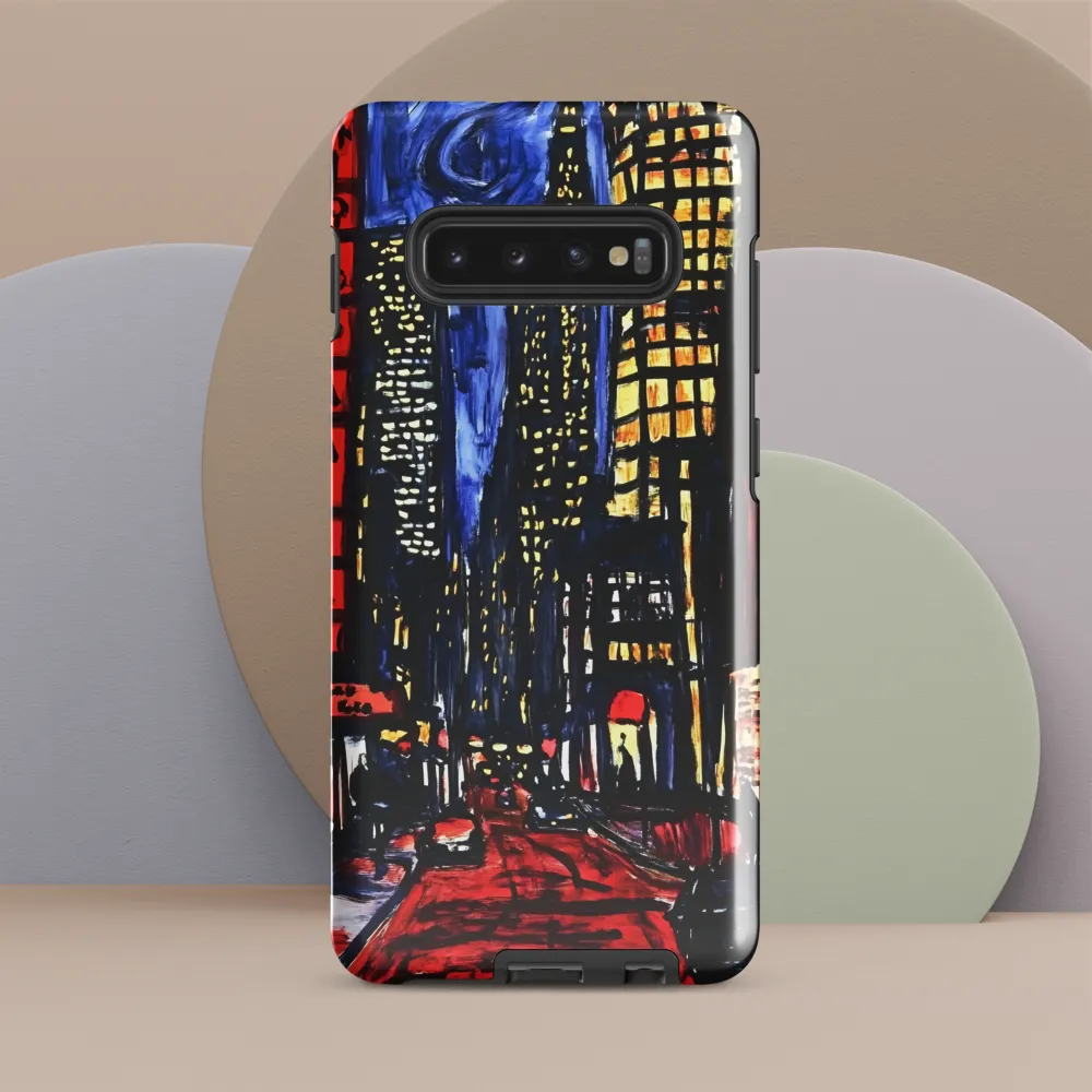 Urban Nightscape: A Journey Through Neon Lights | Phone Case |  S10 Plus | Tough Case | Glossy