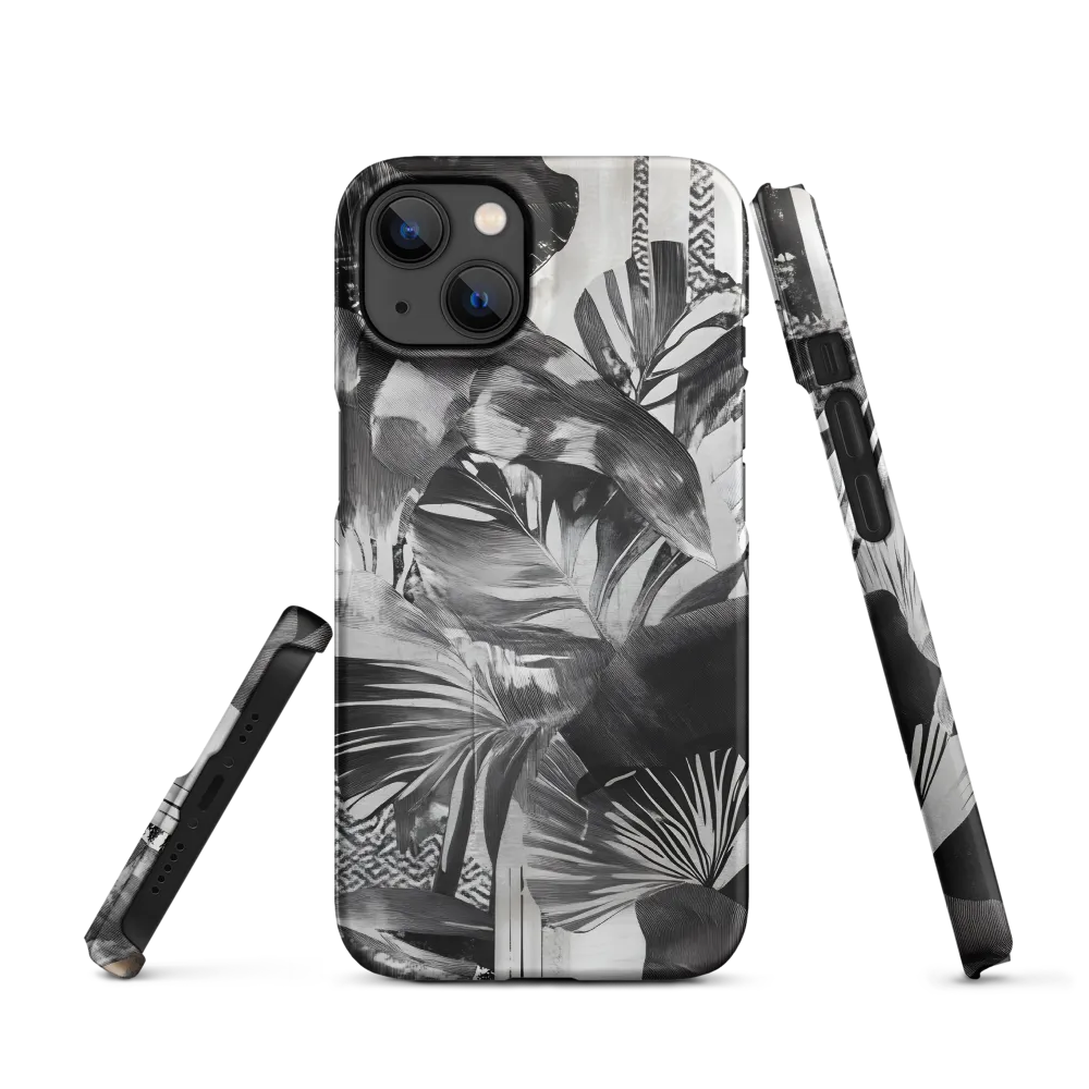 Monochrome Serenity in Tropical Foliage