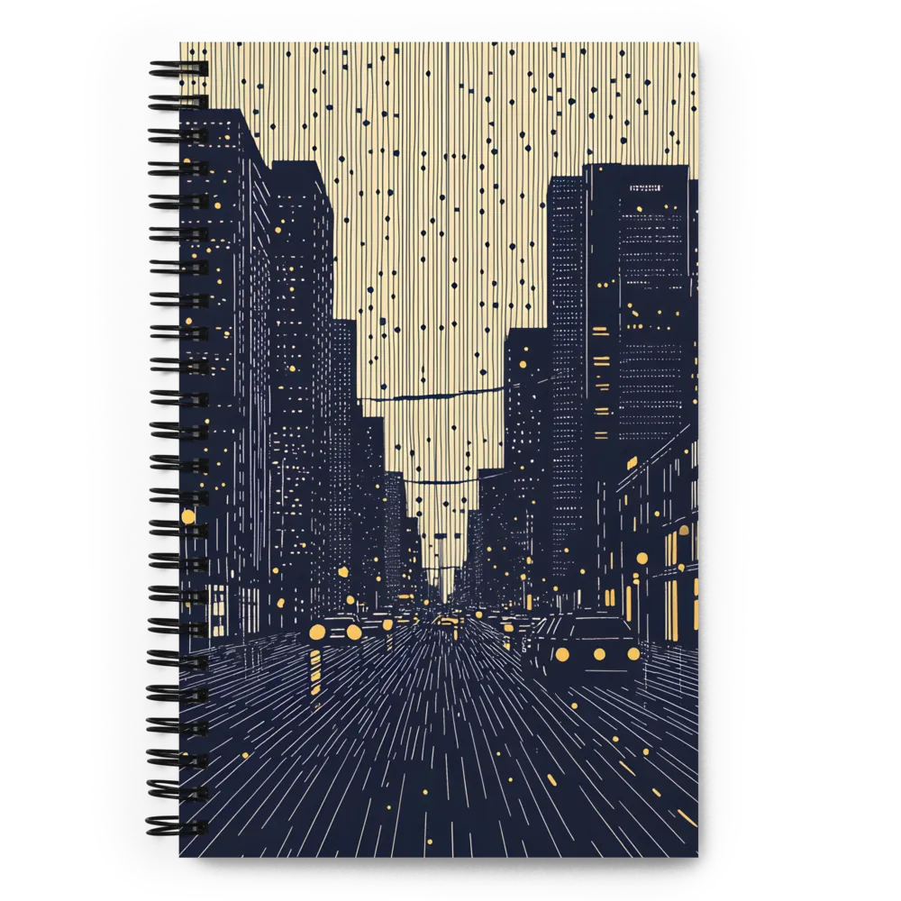 Glistening Streets of Melancholy | Spiral Notebook