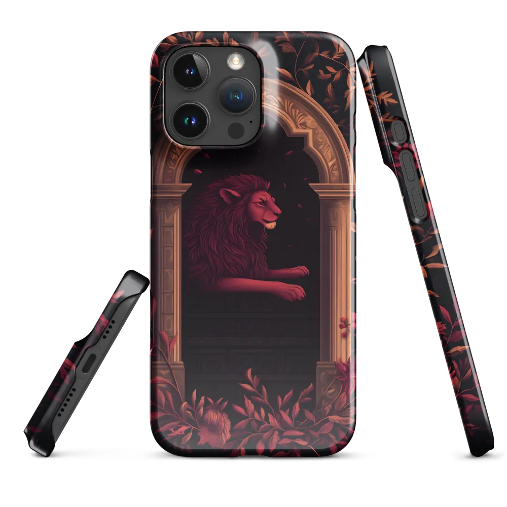 Regal Serenity: A Lion's Rest | Phone Case |  16 Pro Max | Snap Case | Glossy