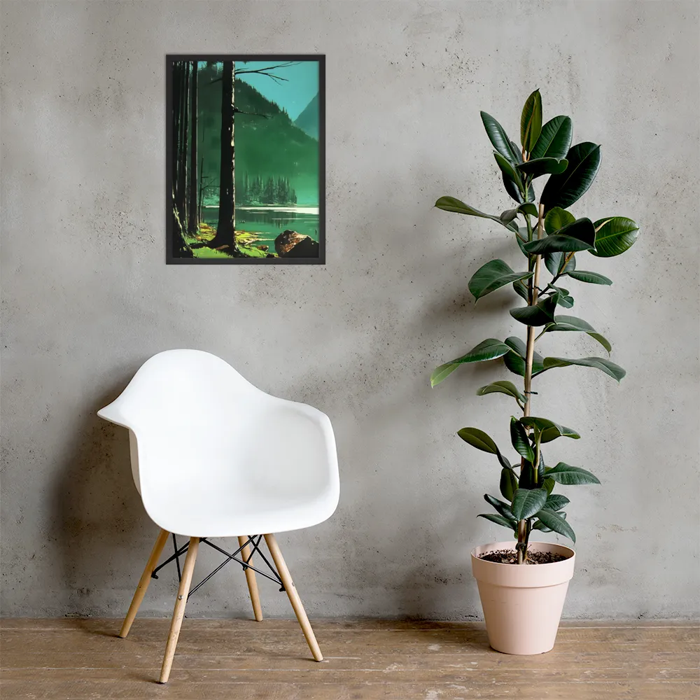 Reflections of Tranquility | Poster with Black Frame | 18″×24″