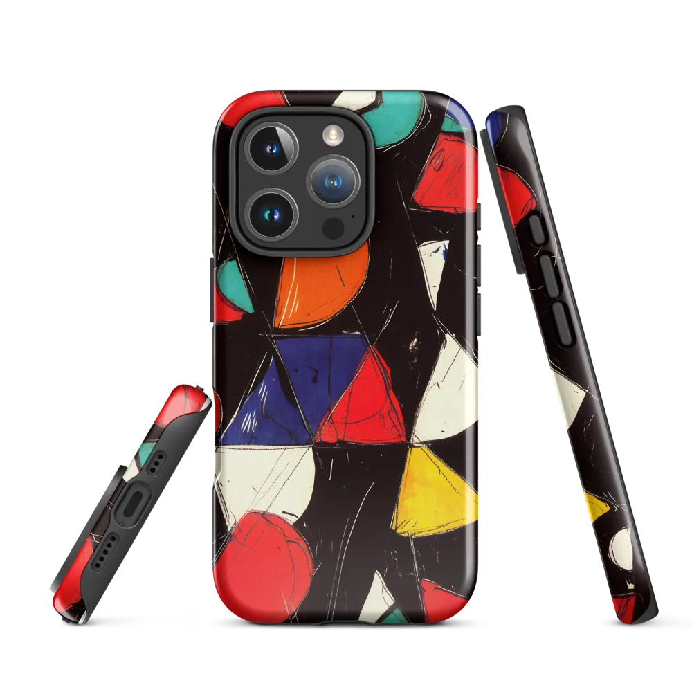 Vibrant Geometric Symphony | Phone Case |  16 Pro | Tough Case | Glossy