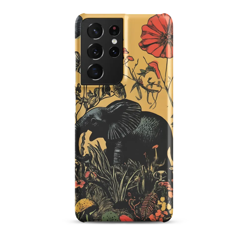 Floral Majesty: The Elephant's Sanctuary | Phone Case |  S21 Ultra | Snap Case | Matte