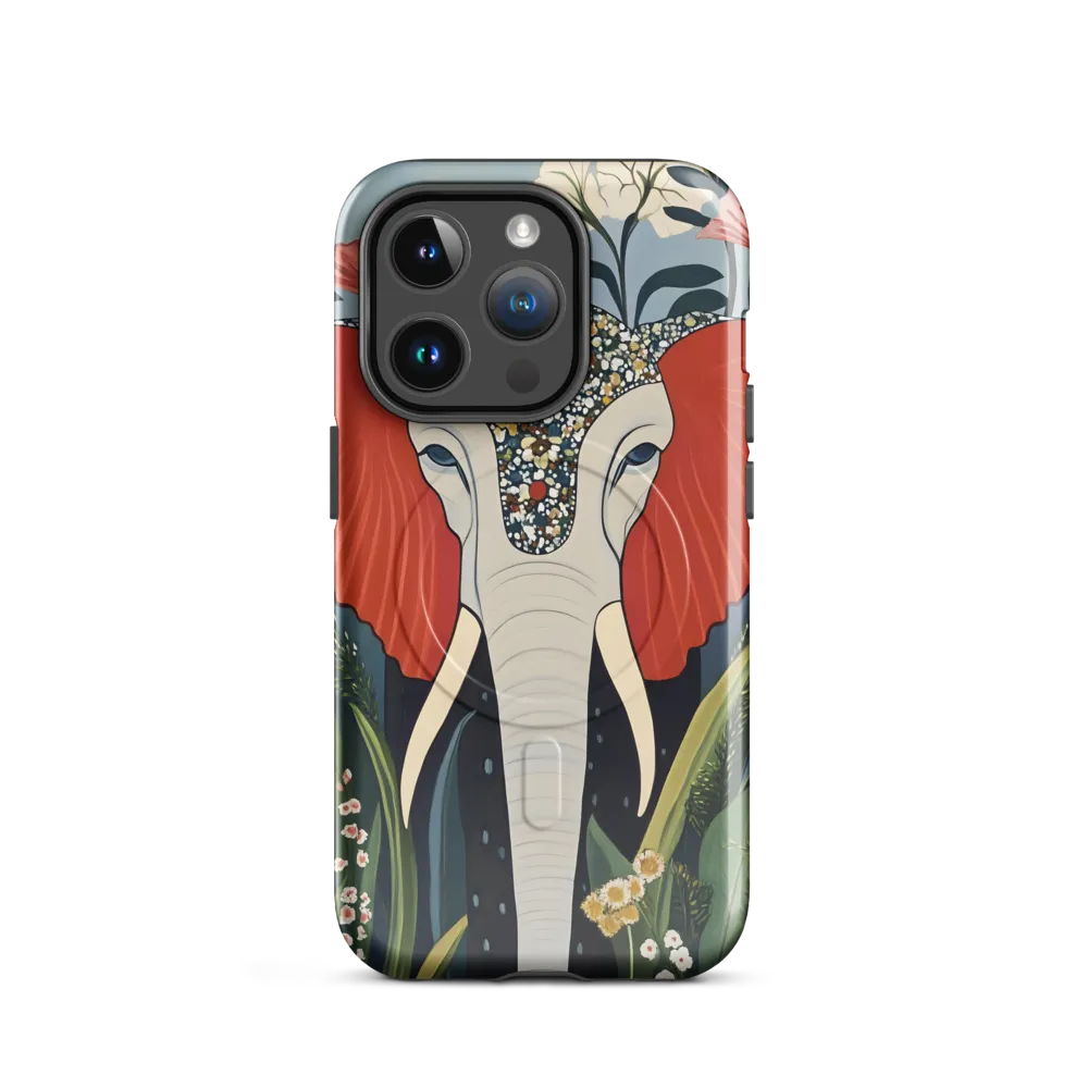 Terrazzo Forehead — Elephant with Floral Frame