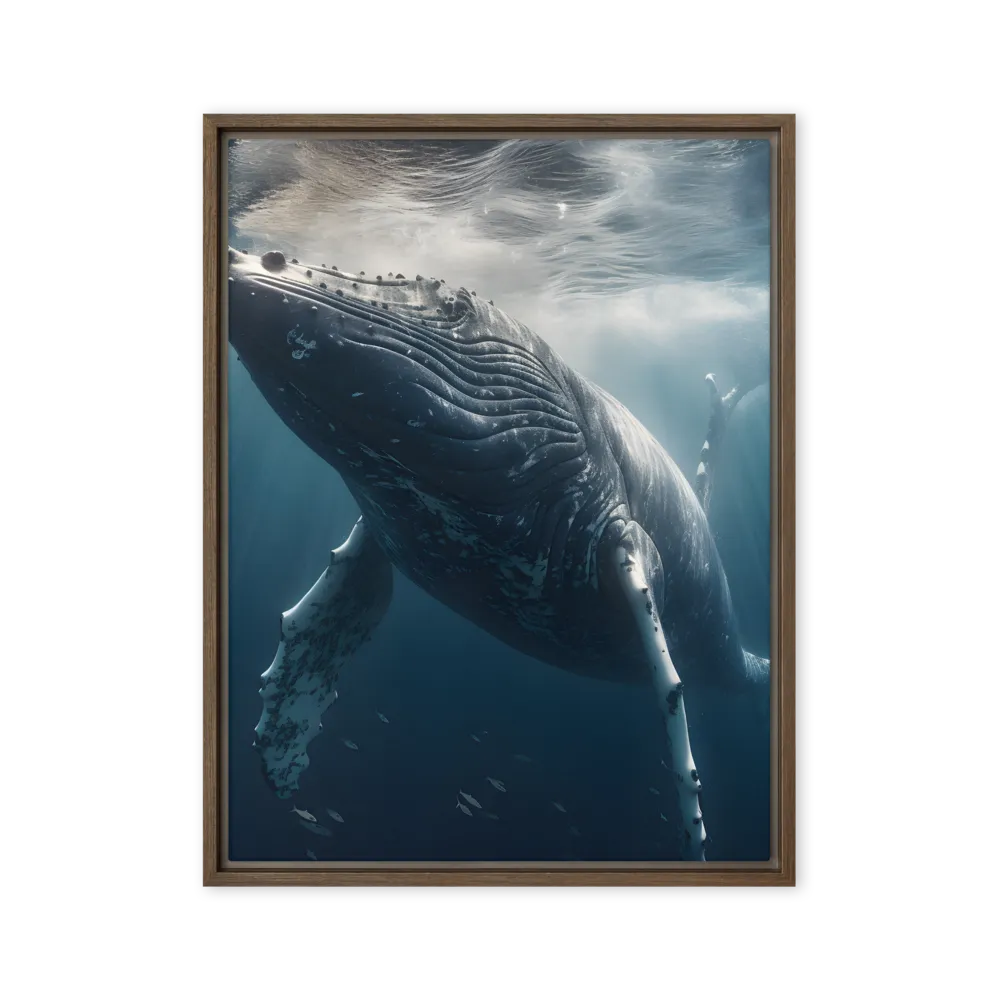 Graced by the Depths | Canvas with Brown Frame | 24″×32″