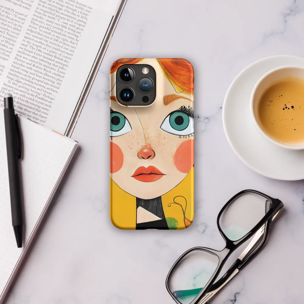 Whimsical Portrait of a Girl | Phone Case |  15 Pro Max | Snap Case | Matte