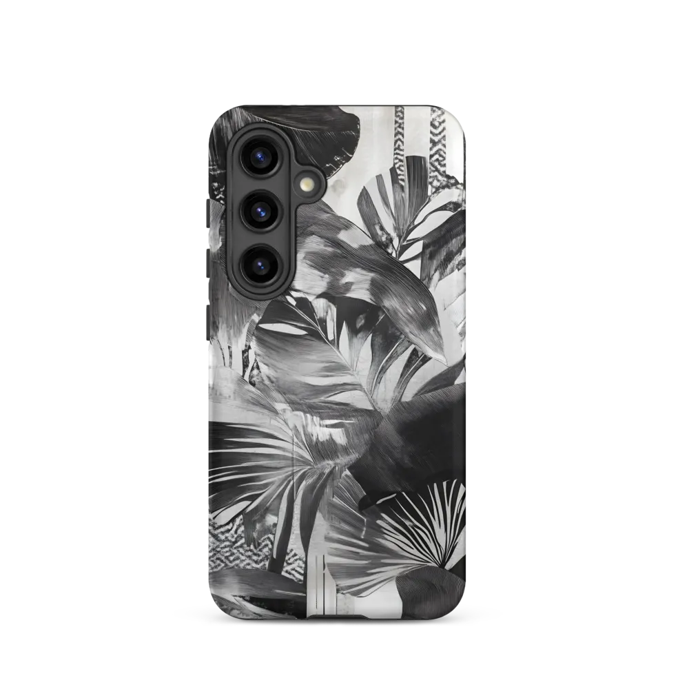 Monochrome Serenity in Tropical Foliage