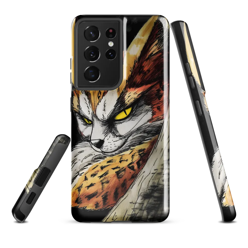 Fierce Gaze of the Wild Cat