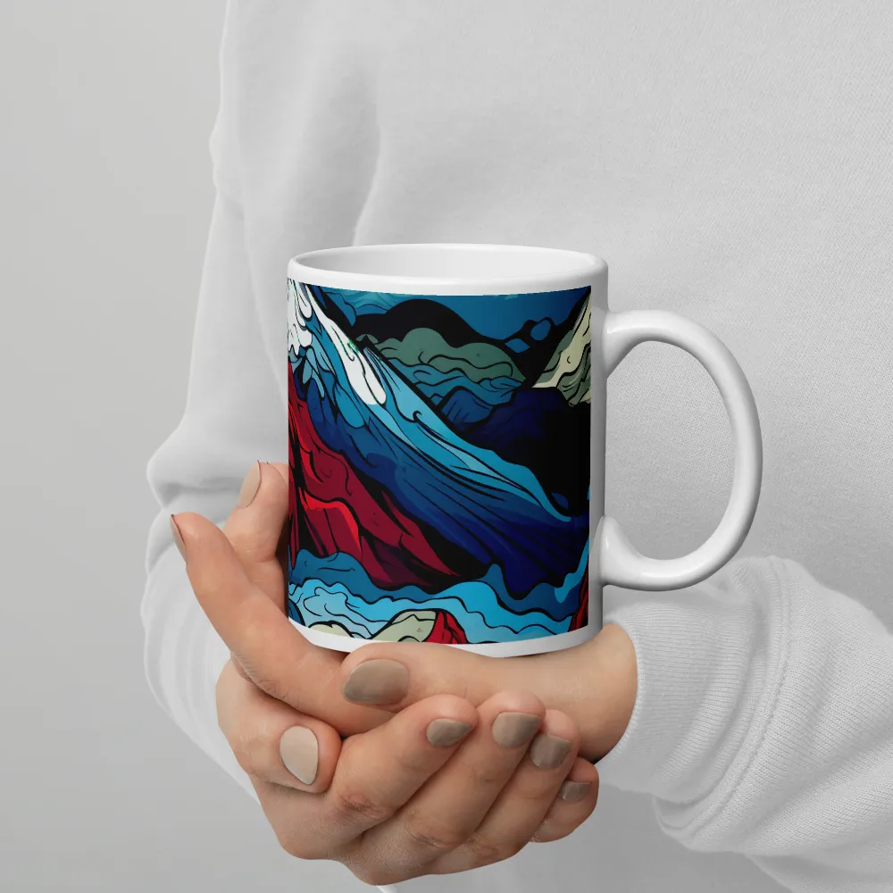 Mountain Majesty: An Abstract Voyage | Mugs | Multiple Sizes & Colors