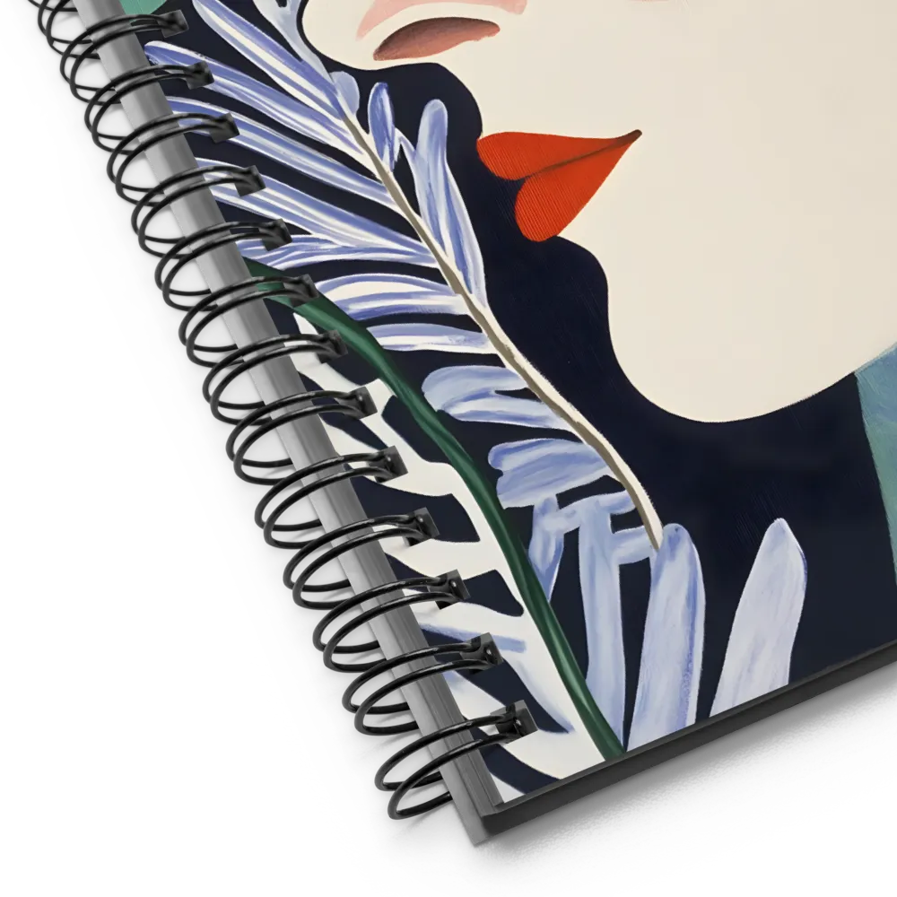 Floral Serenade: A Modern Portrait | Spiral Notebook