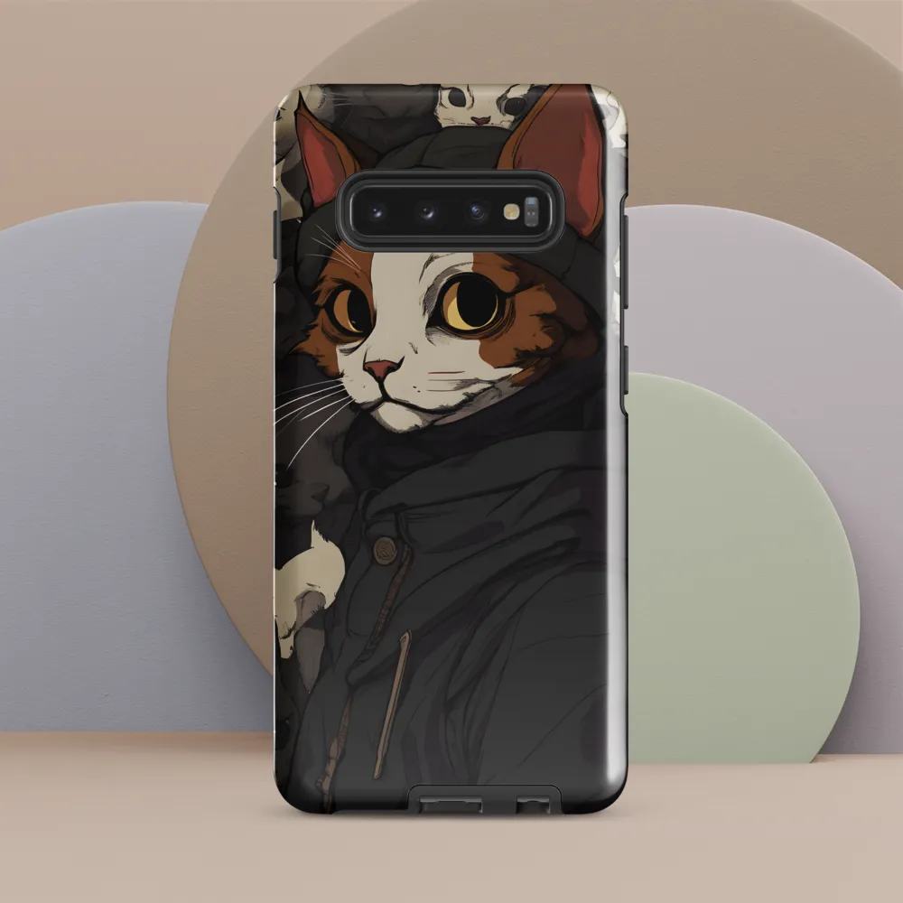 Whimsical Cat Portrait | Phone Case |  S10 Plus | Tough Case | Glossy