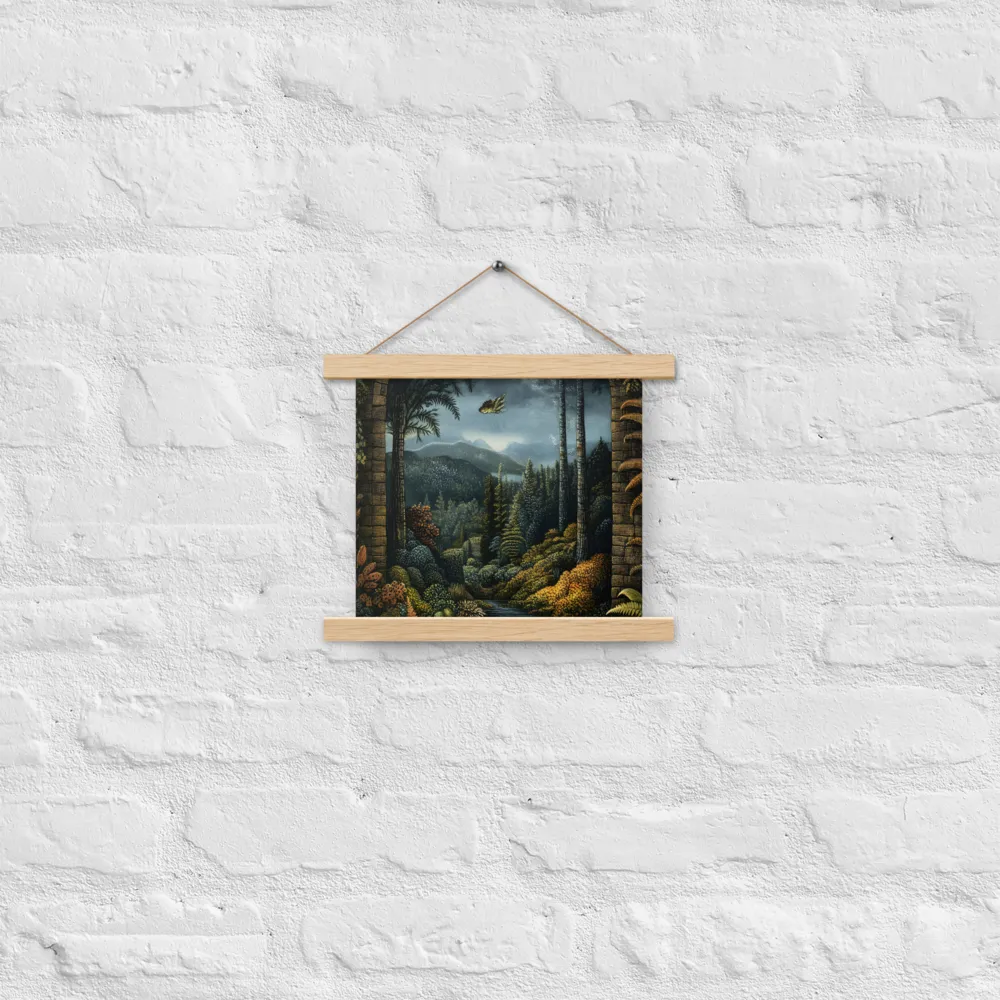 Whispers of the Enchanted Forest | Poster With Oak Wood Hanger | 10″×10″