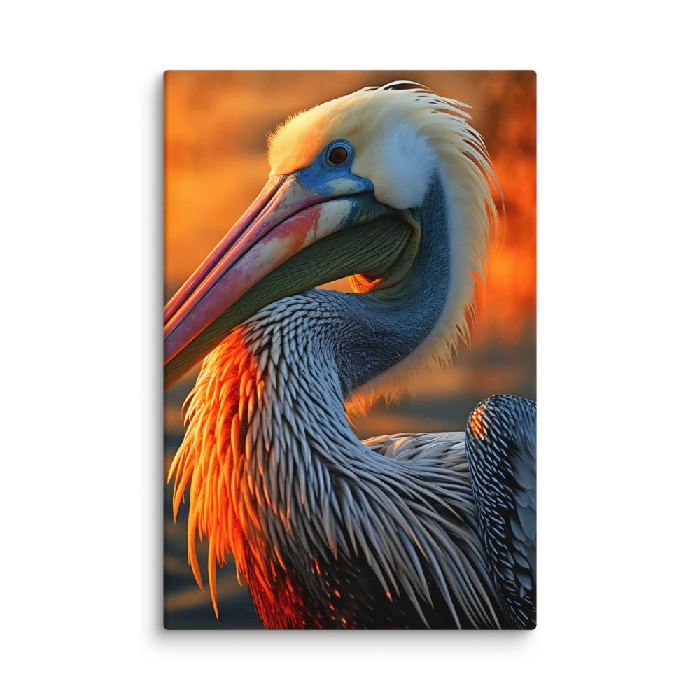 Elegance of the Pelican at Sunset