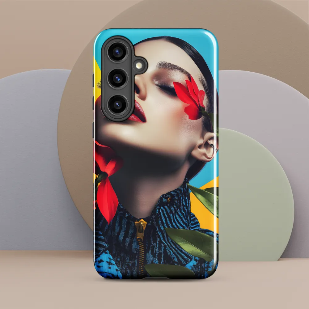 Floral Serenity: A Contemporary Portrait