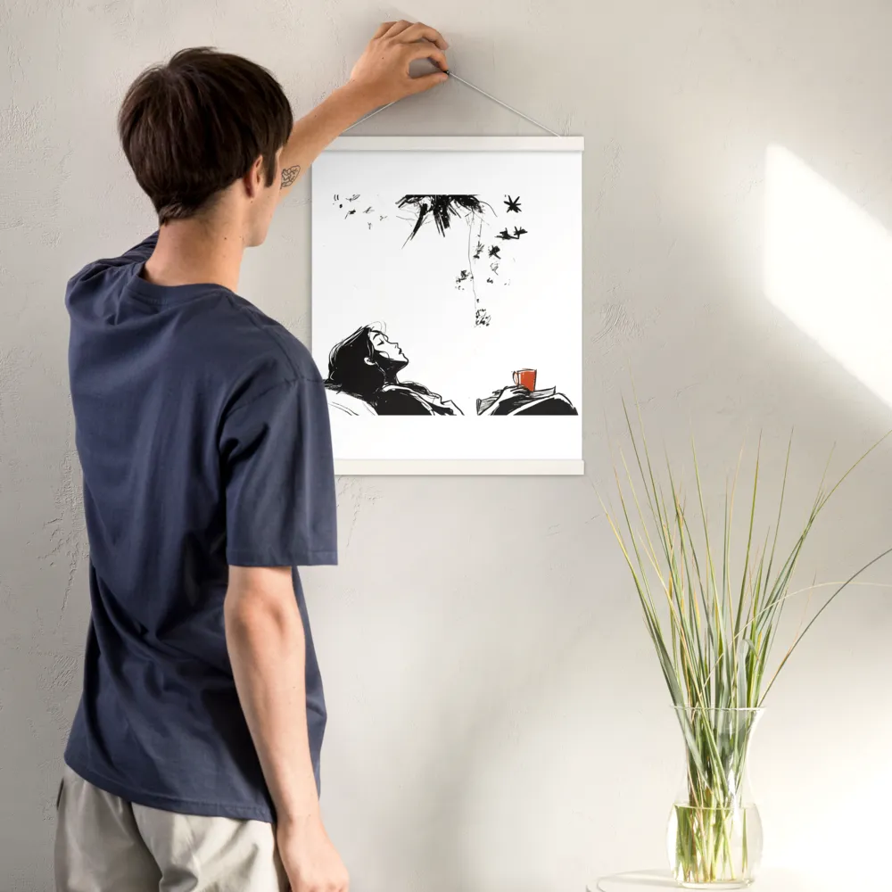 Contemplative Serenity | Poster With White Wood Hanger | 16″×20″