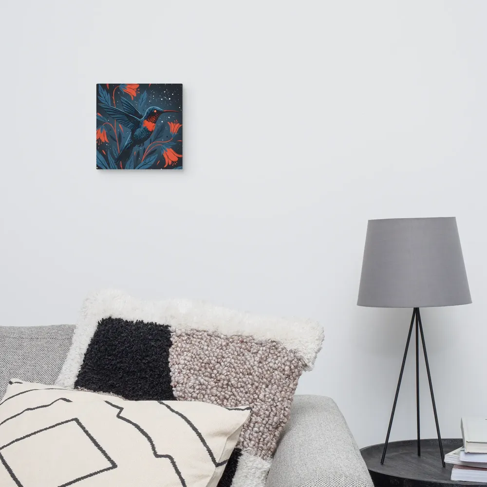 Midnight Hummingbird 
 Canvas | 10″x 10″