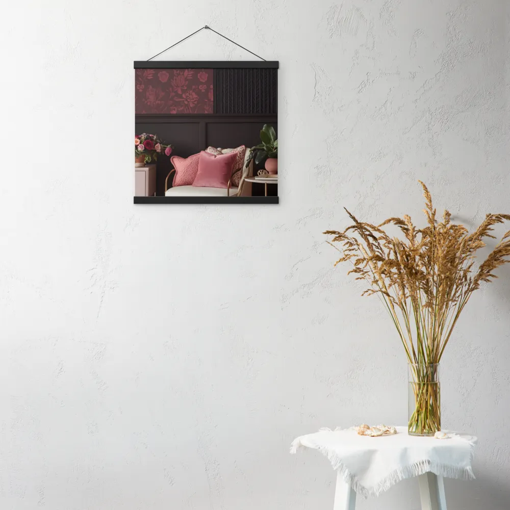 Elegance in Contrast: A Modern Interior Design | Poster With Black Wood Hanger | 16″×16″