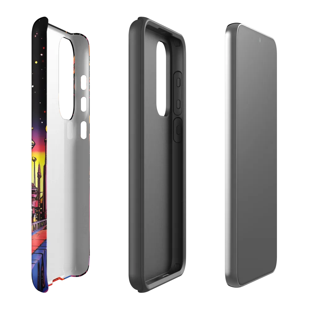 Futuristic Cosmos: A Journey Through Neon Cities | Phone Case |  S23 Plus | Tough Case | Matte