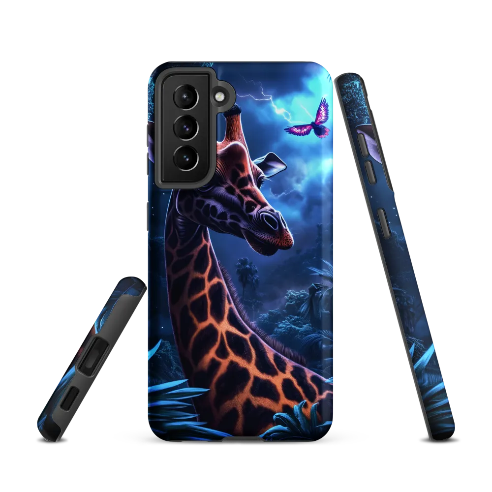 Mystical Giraffe in Twilight Jungle