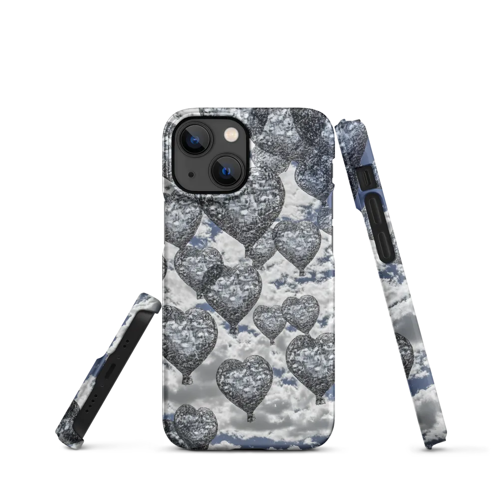 Stippled Hearts Over Cloudscape