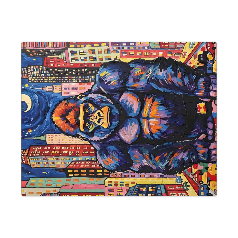 Midnight City Gorilla 
 Jigsaw Puzzle in Tin Box
