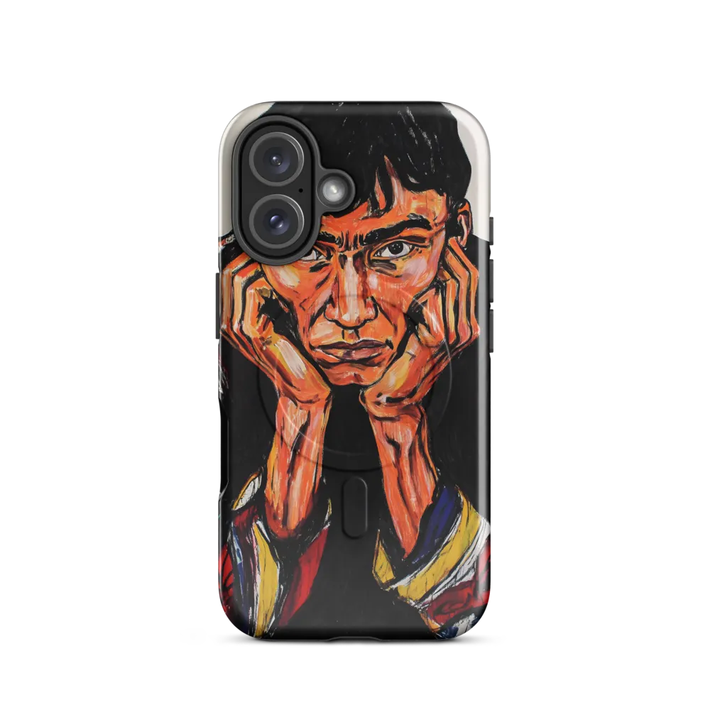 Contemplative Intensity: An Expressionist Portrait
