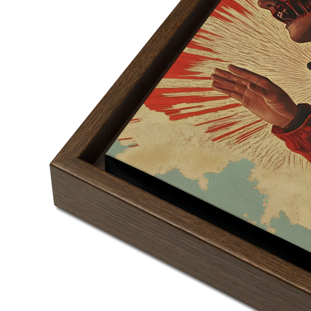 Defiant Echoes of Ruin | Canvas with Brown Frame | 12″×16″